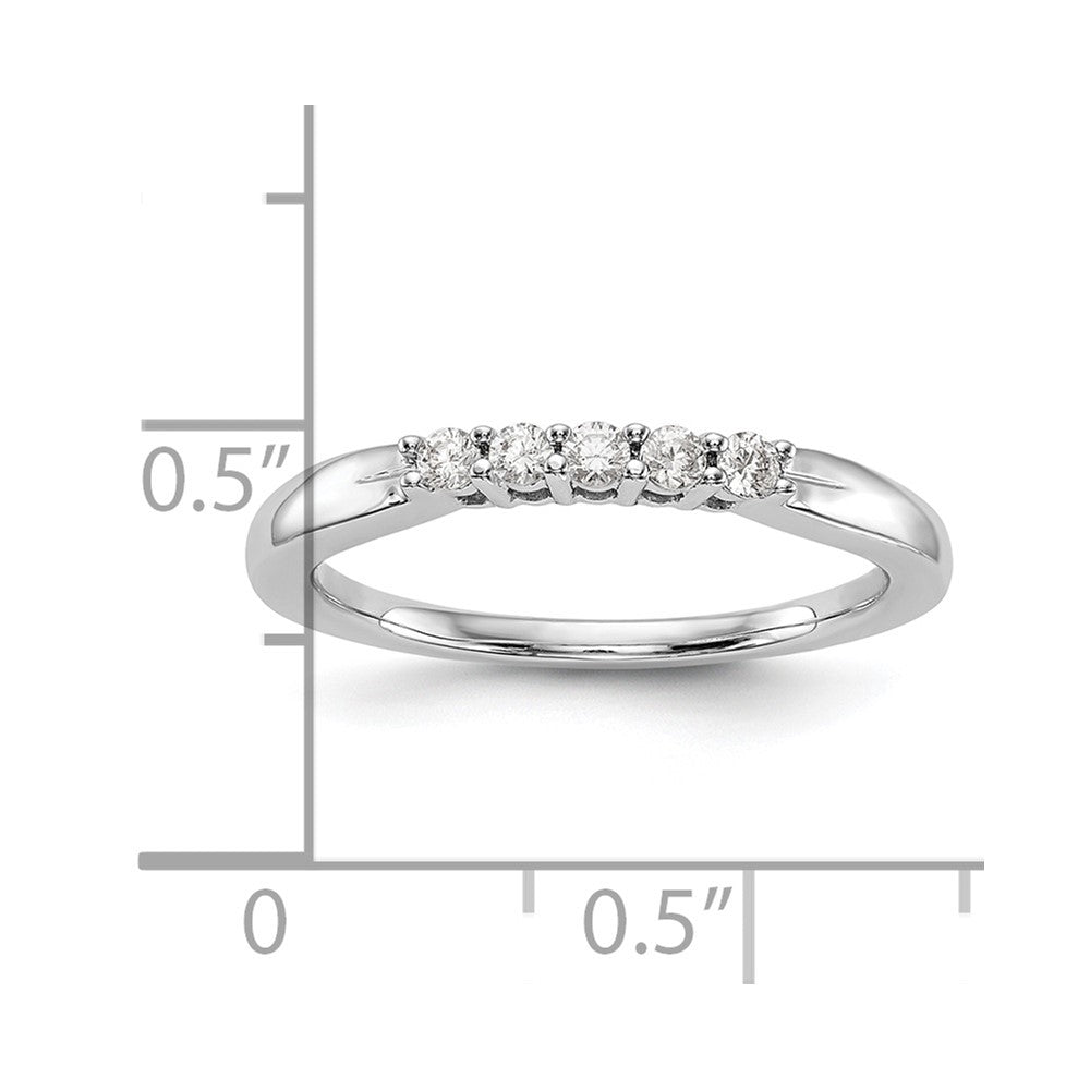 14K Weißgold Ehering mit natürlichen Diamanten