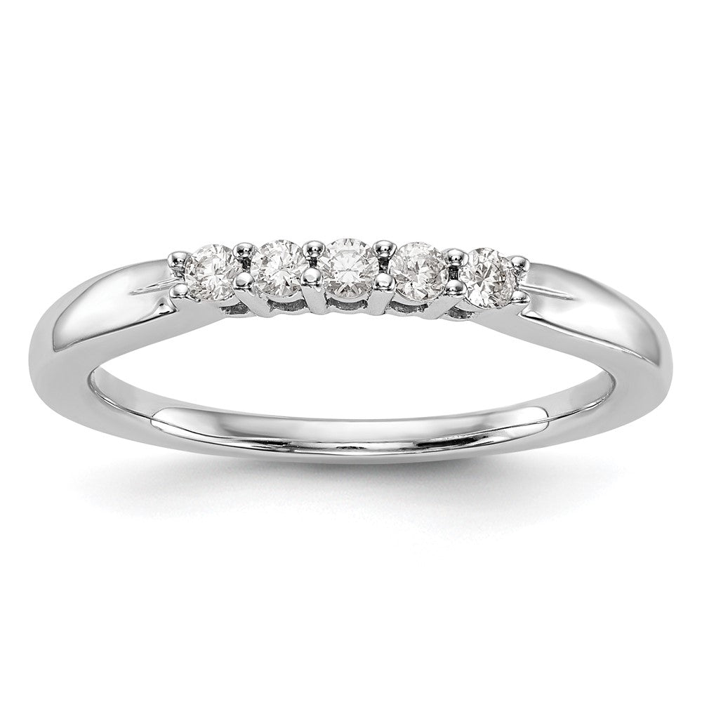 14K Weißgold Ehering mit natürlichen Diamanten