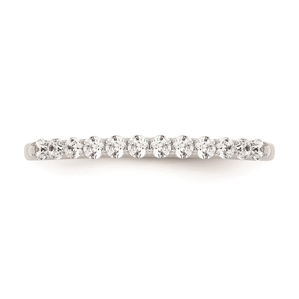 14K Weißgold Ehering mit natürlichen Diamanten