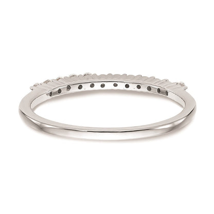 14K Weißgold Ehering mit natürlichen Diamanten