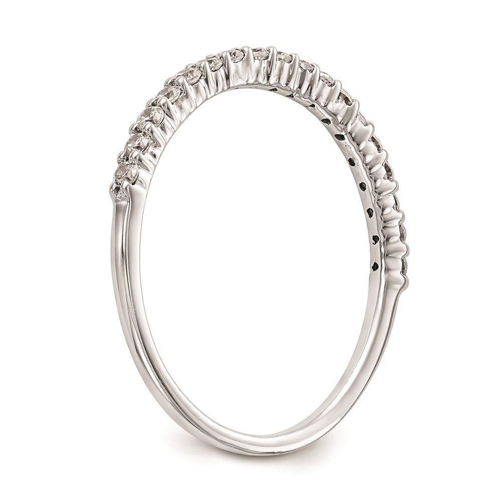 14K Weißgold Ehering mit natürlichen Diamanten
