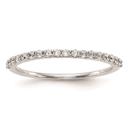 14K Weißgold Ehering mit natürlichen Diamanten