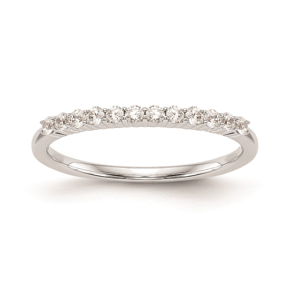 Ehering aus 14K Weißgold mit natürlichen Diamanten