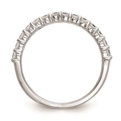 14K Weißgold Ehering mit echten Diamanten