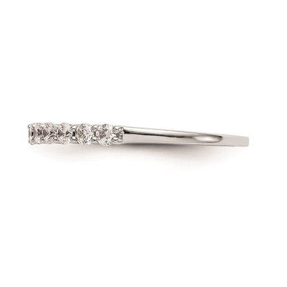 14K Weißgold Ehering mit echten Diamanten