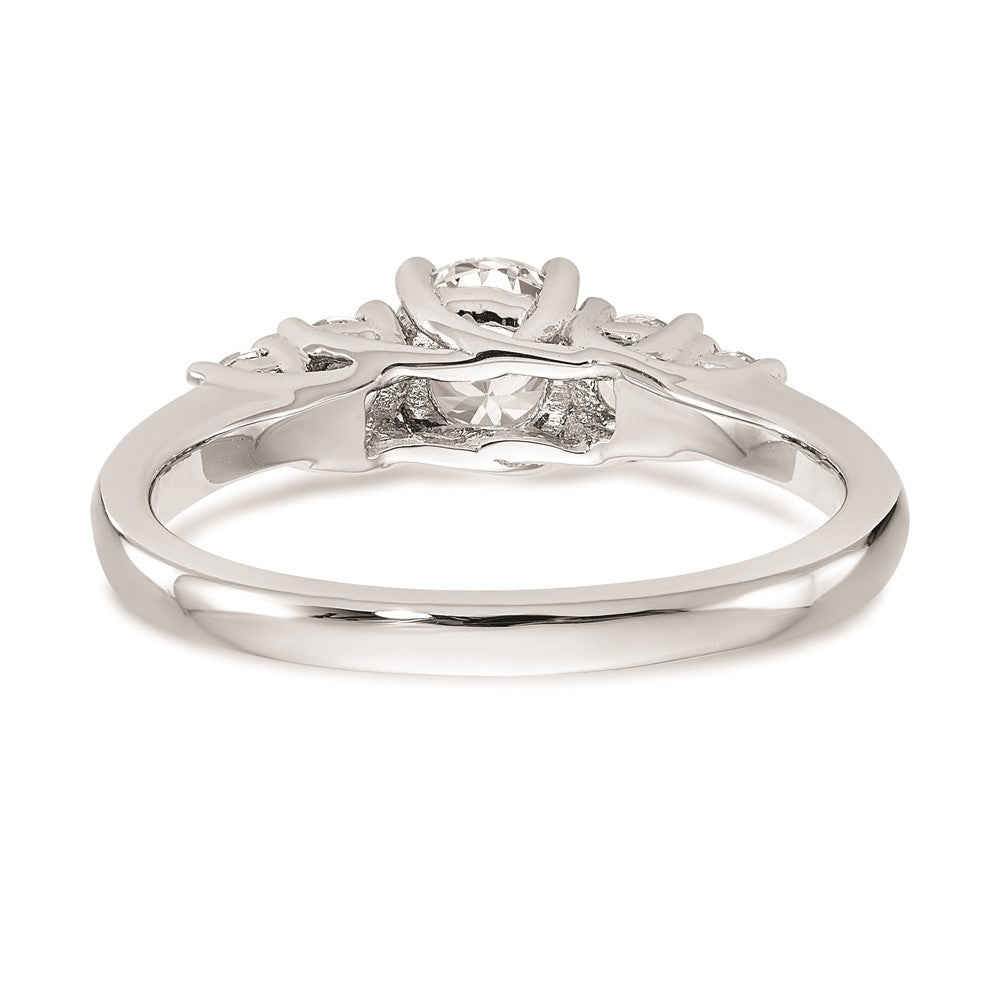 14K Weißgold Ehering mit echten Diamanten