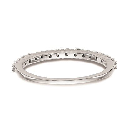 14K Weißgold Ehering mit echten Diamanten