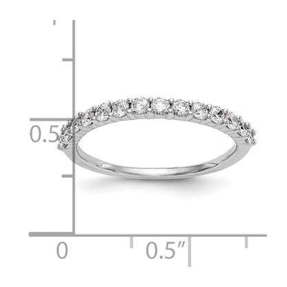 14K Weißgold Ehering mit echten Diamanten