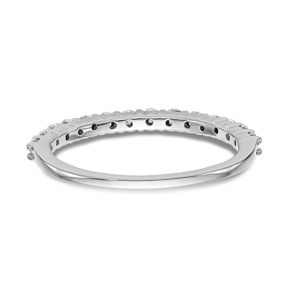 14K Weißgold Ehering mit 0,375 ct. im Labor gezüchteten Diamanten, VS/SI+ G+