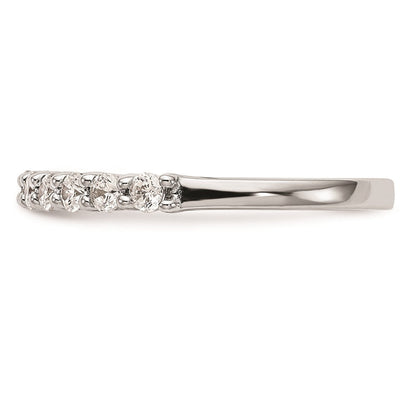 14K Weißgold Ehering mit natürlichen Diamanten