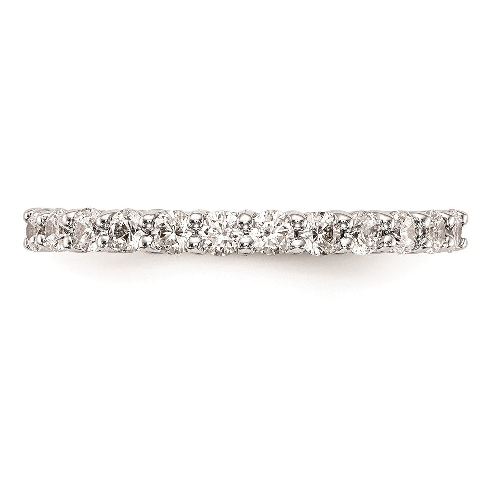 14K Weißgold Ehering mit natürlichen Diamanten