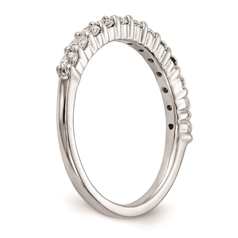 14K Weißgold Ehering mit natürlichen Diamanten