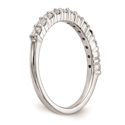 14K Weißgold Ehering mit natürlichen Diamanten