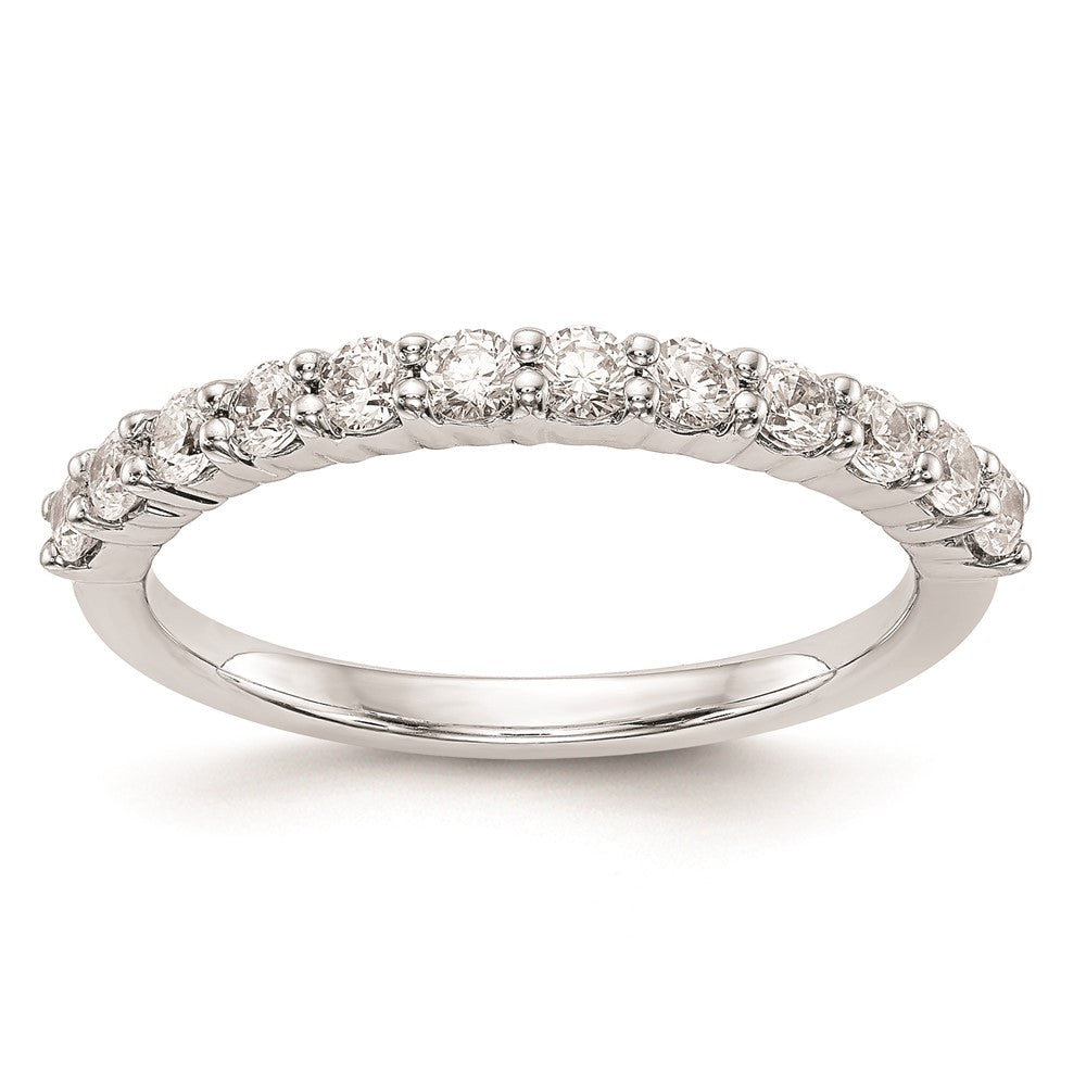 14K Weißgold Ehering mit natürlichen Diamanten