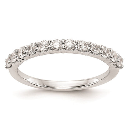 14K Weißgold Ehering mit natürlichen Diamanten