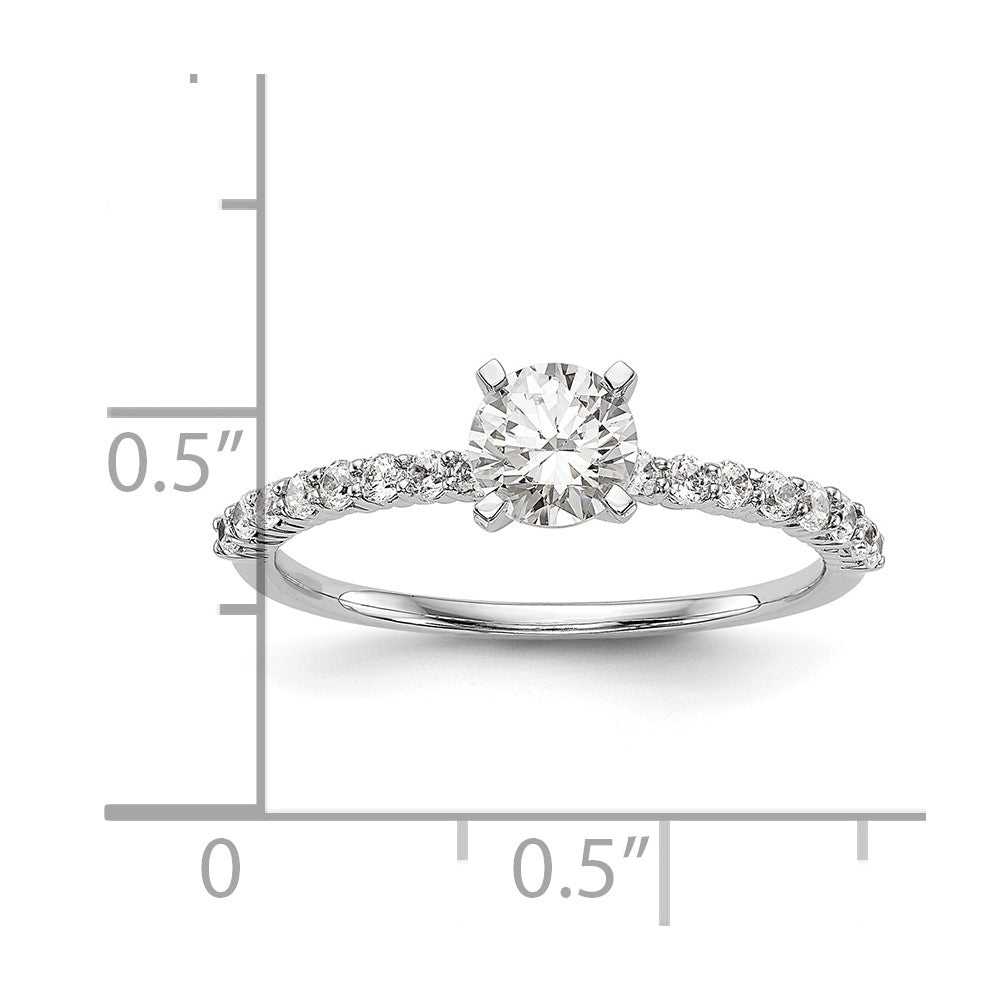 14K Weißgold Stift Set 1/5 Karat Diamant Halbfassung Verlobungsring
