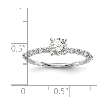 14K Weißgold Stift Set 1/5 Karat Diamant Halbfassung Verlobungsring