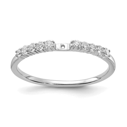 14K Weißgold Stift Set 1/5 Karat Diamant Halbfassung Verlobungsring