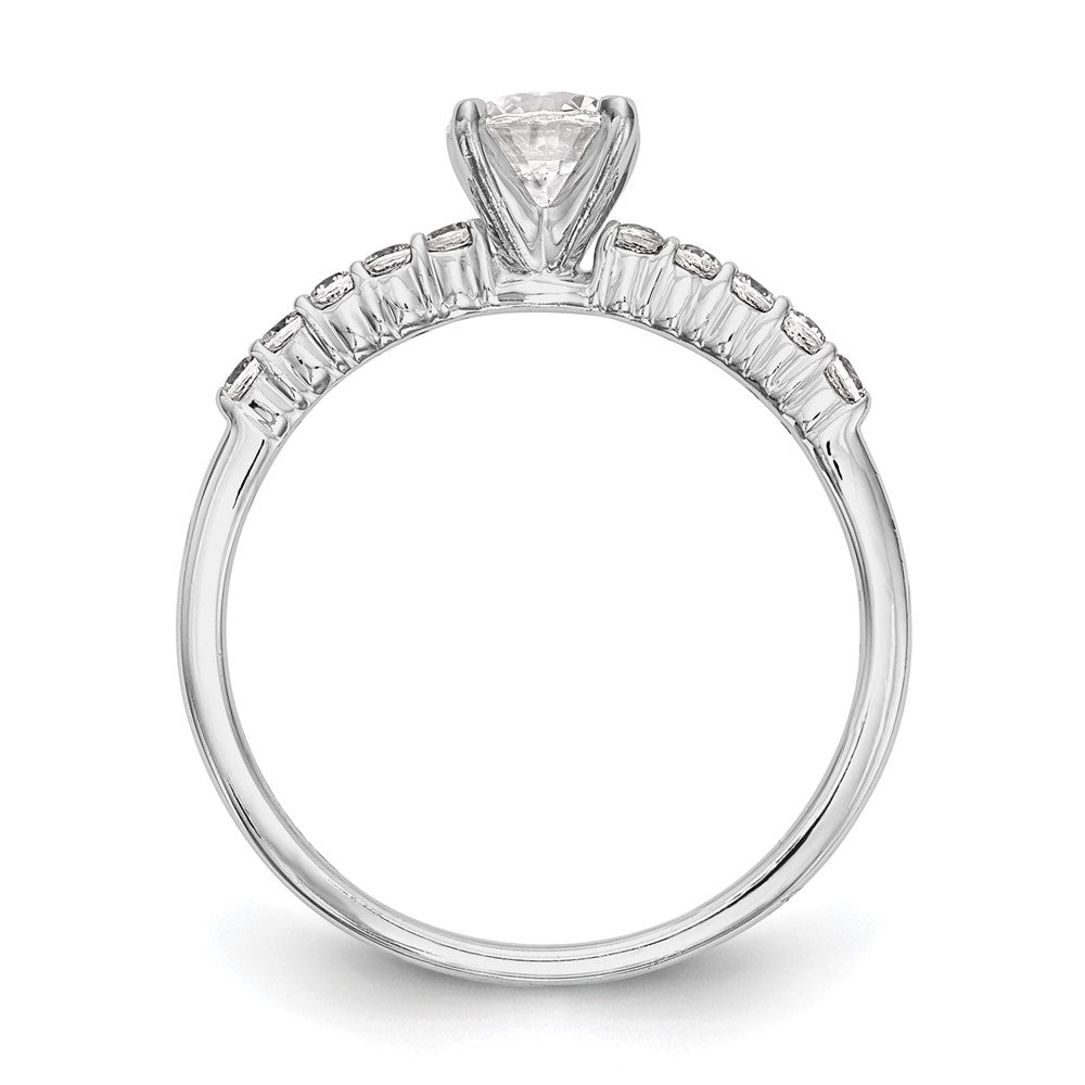 14K Weißgold Stift Set 1/4 Karat Diamant Halbfassung Verlobungsring