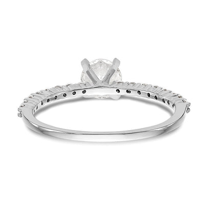 14K Weißgold Stift Set 1/4 Karat Diamant Halbfassung Verlobungsring