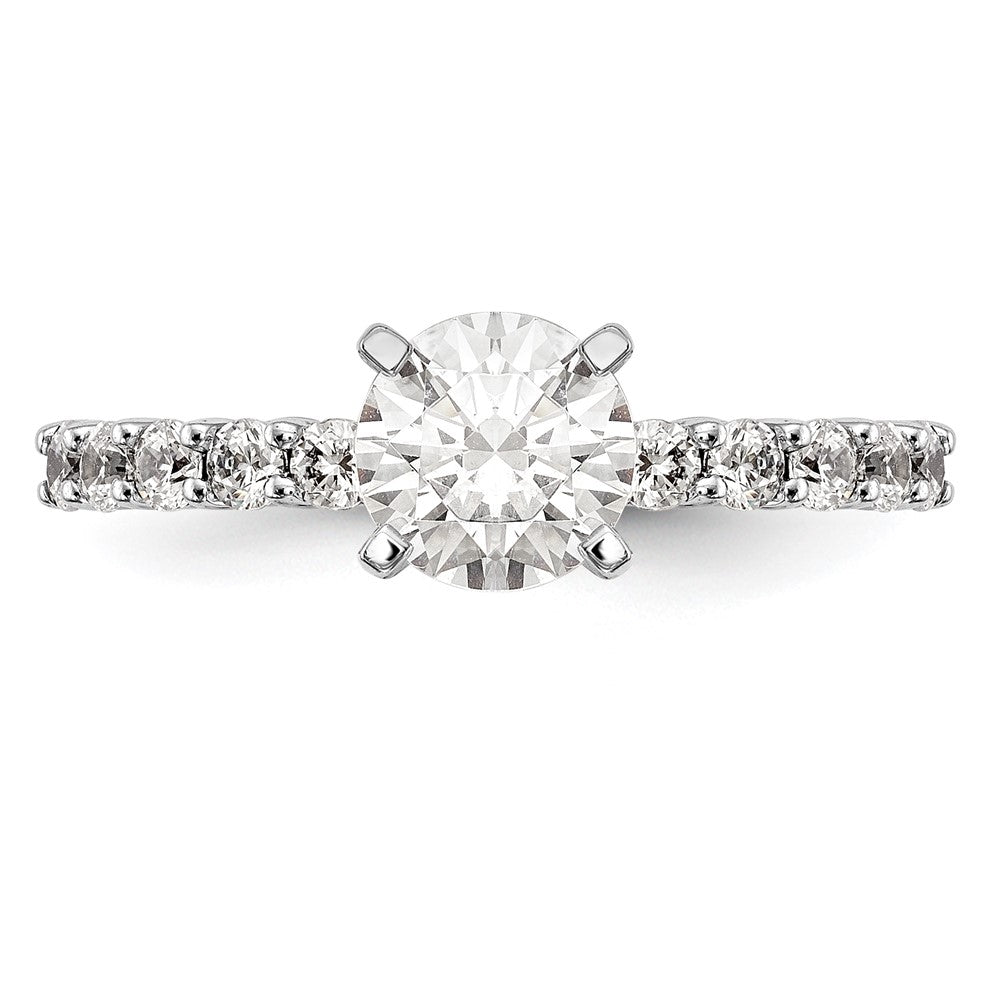 14K Weißgold 0,375 ct. Labor-Diamant VS/SI+ G+ Verlobungsring mit Krappenfassung
