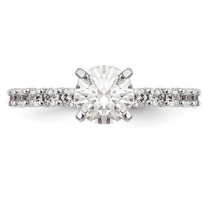 14K Weißgold 0,375 ct. Labor-Diamant VS/SI+ G+ Verlobungsring mit Krappenfassung