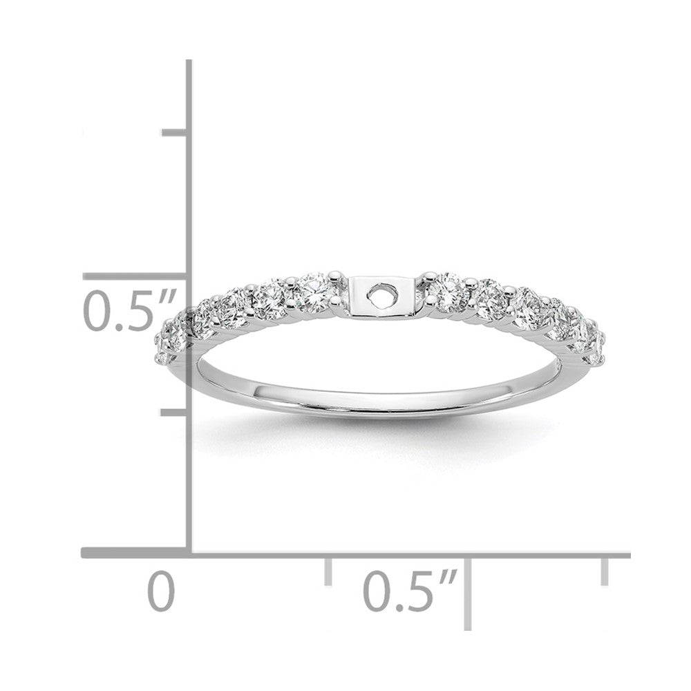14K Weißgold 0,375 ct. Labor-Diamant VS/SI+ G+ Verlobungsring mit Krappenfassung