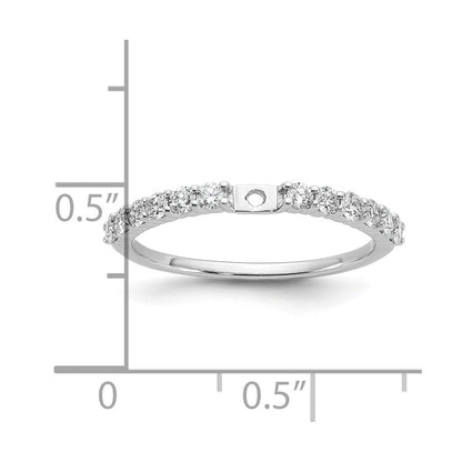 14K Weißgold 0,375 ct. Labor-Diamant VS/SI+ G+ Verlobungsring mit Krappenfassung