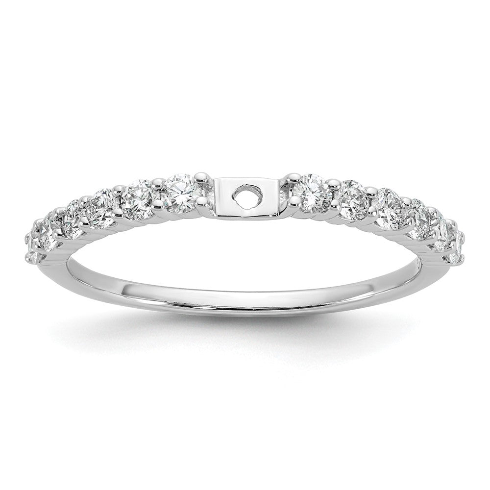 14K Weißgold 0,375 ct. Labor-Diamant VS/SI+ G+ Verlobungsring mit Krappenfassung