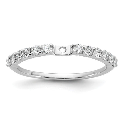 14K Weißgold 0,375 ct. Labor-Diamant VS/SI+ G+ Verlobungsring mit Krappenfassung