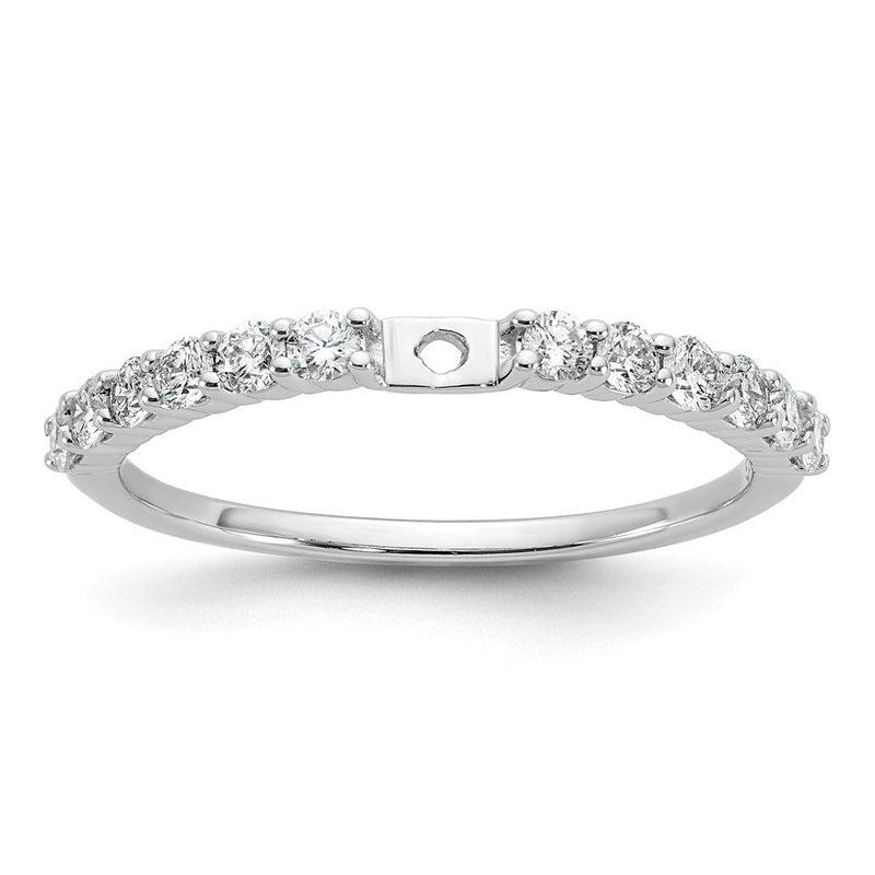 14K Weißgold 0,375 ct. Labor-Diamant VS/SI+ G+ Verlobungsring mit Krappenfassung