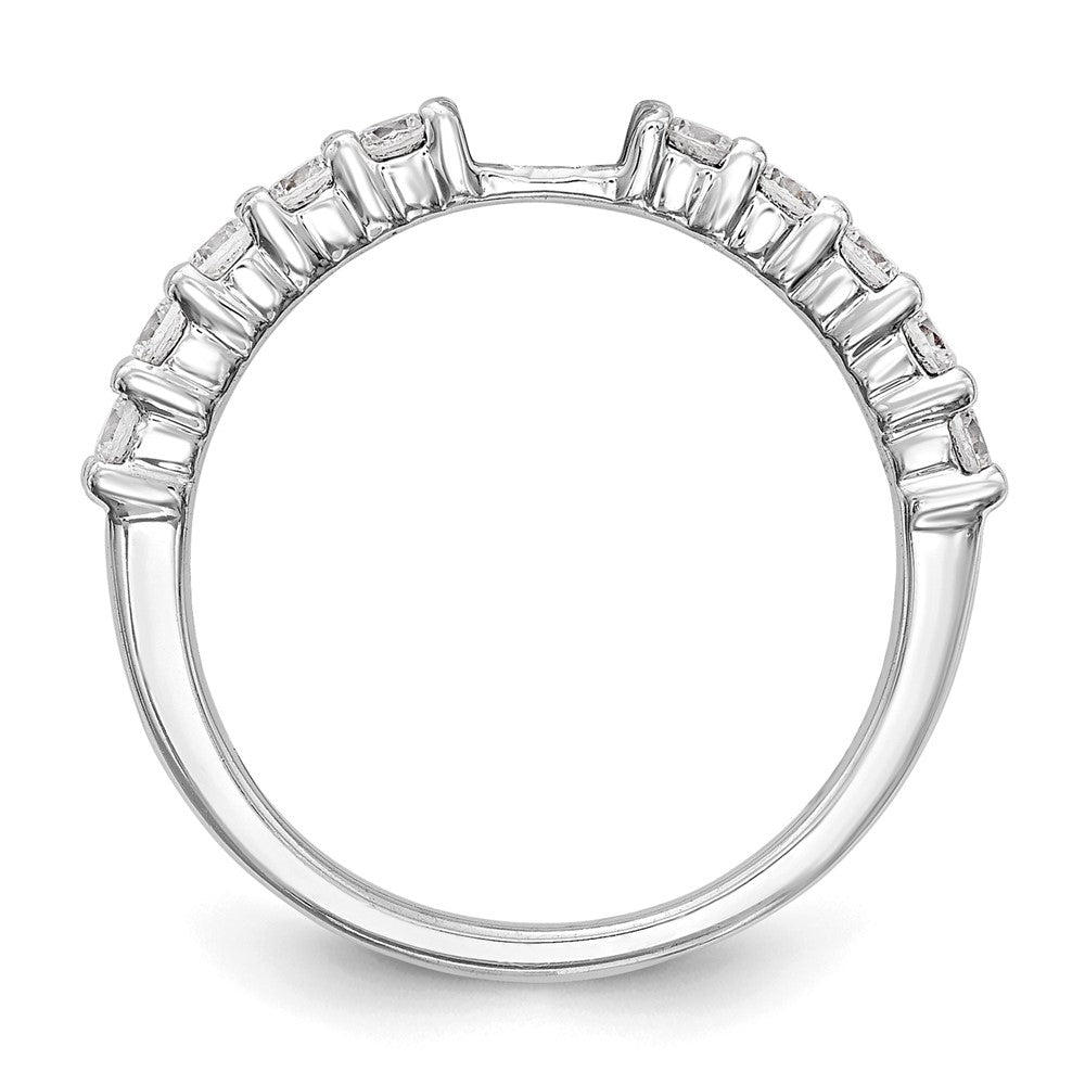 14K Weißgold Stift Set 1/2 Karat Diamant Halbfassung Verlobungsring