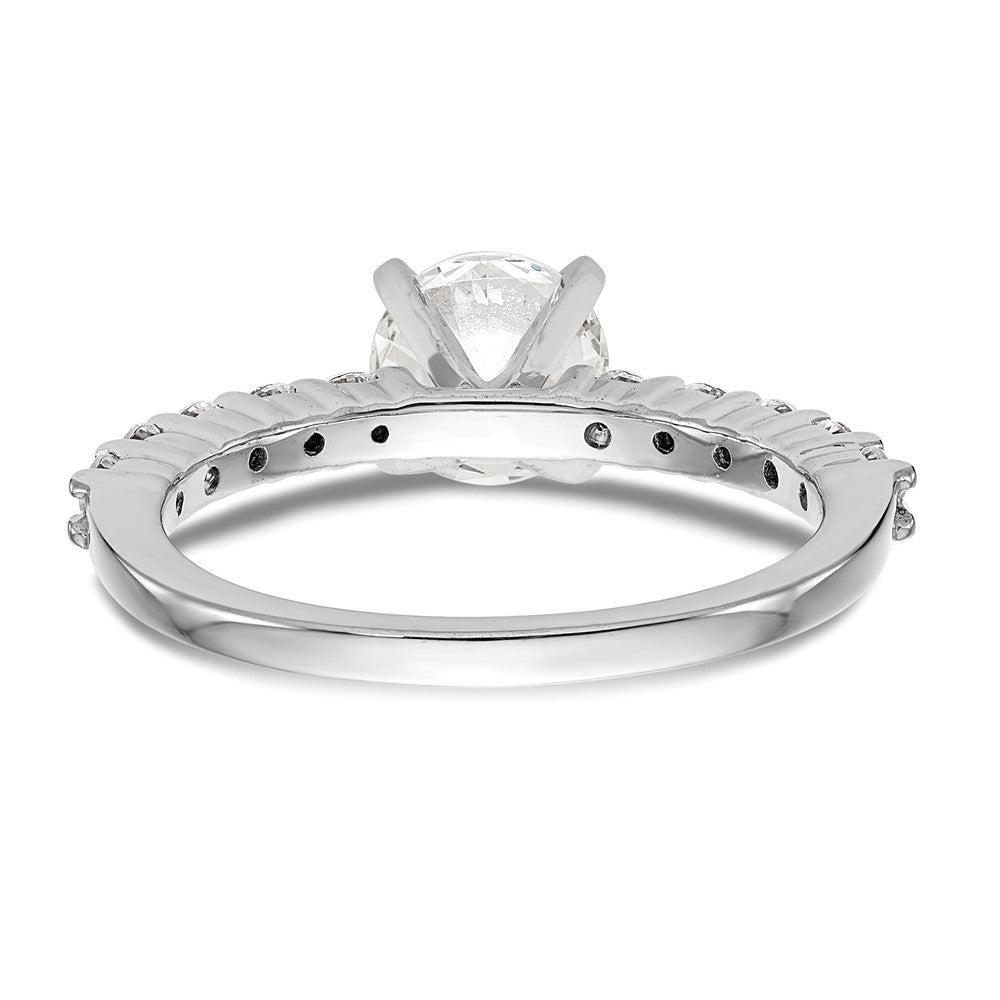 14K Weißgold Stift Set 1/2 Karat Diamant Halbfassung Verlobungsring