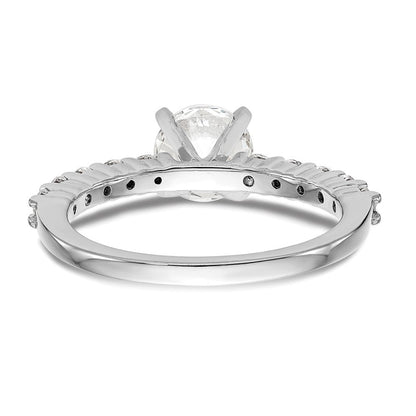 14K Weißgold Stift Set 1/2 Karat Diamant Halbfassung Verlobungsring