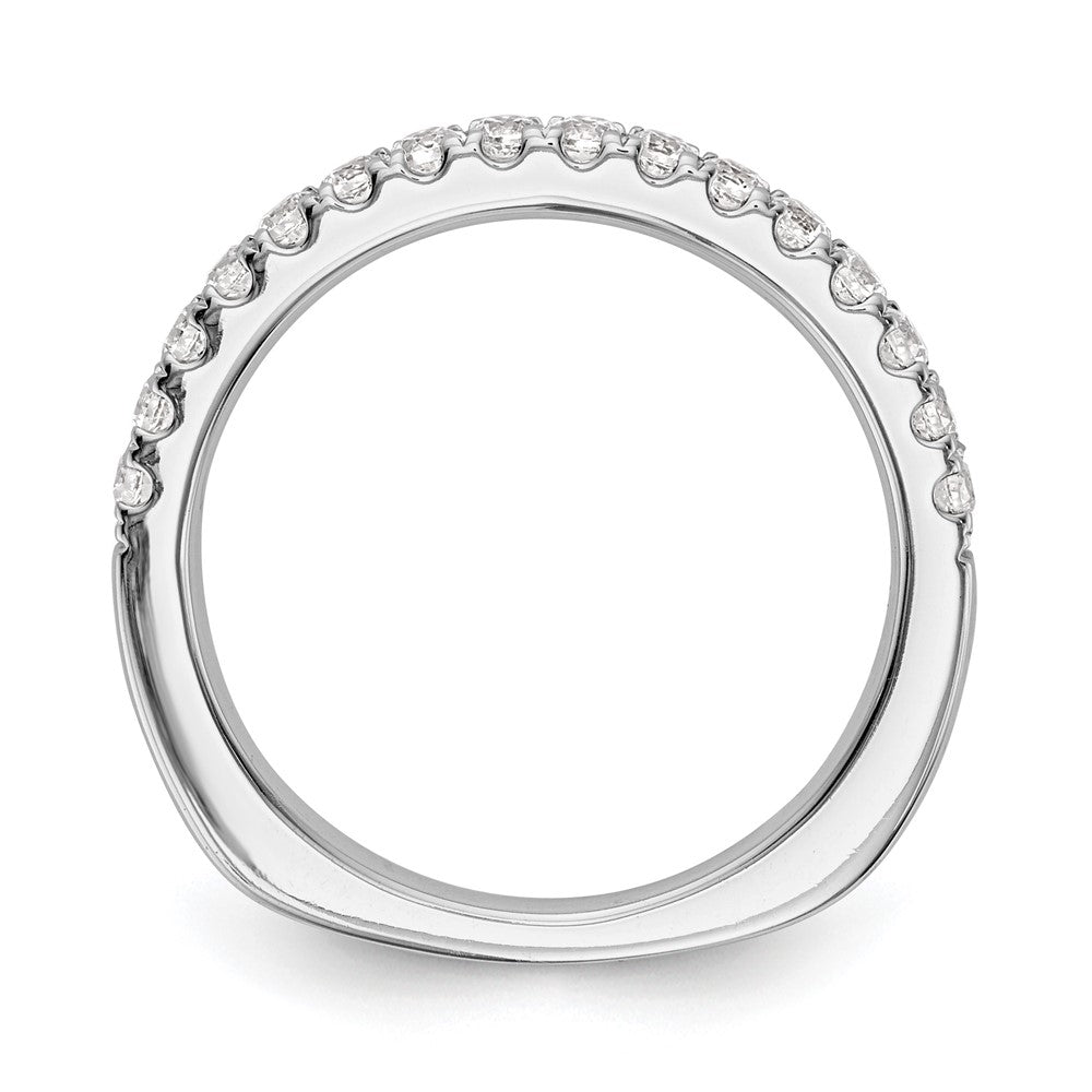 Trauring aus 14K Weißgold mit natürlichen Diamanten