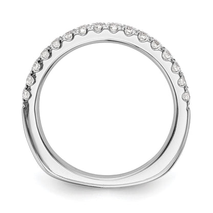 Trauring aus 14K Weißgold mit natürlichen Diamanten