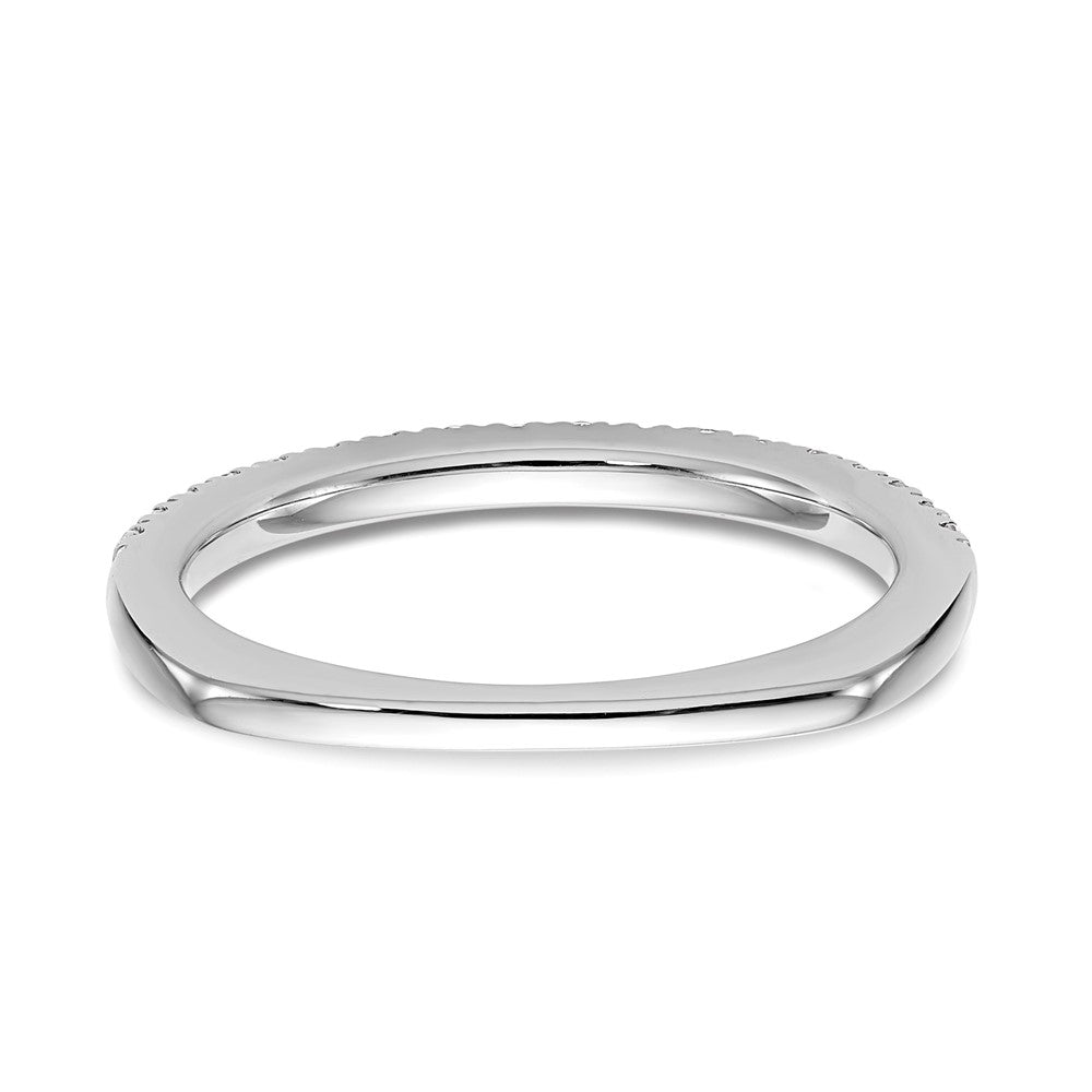 Trauring aus 14K Weißgold mit natürlichen Diamanten