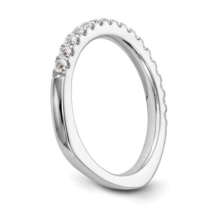 Trauring aus 14K Weißgold mit natürlichen Diamanten