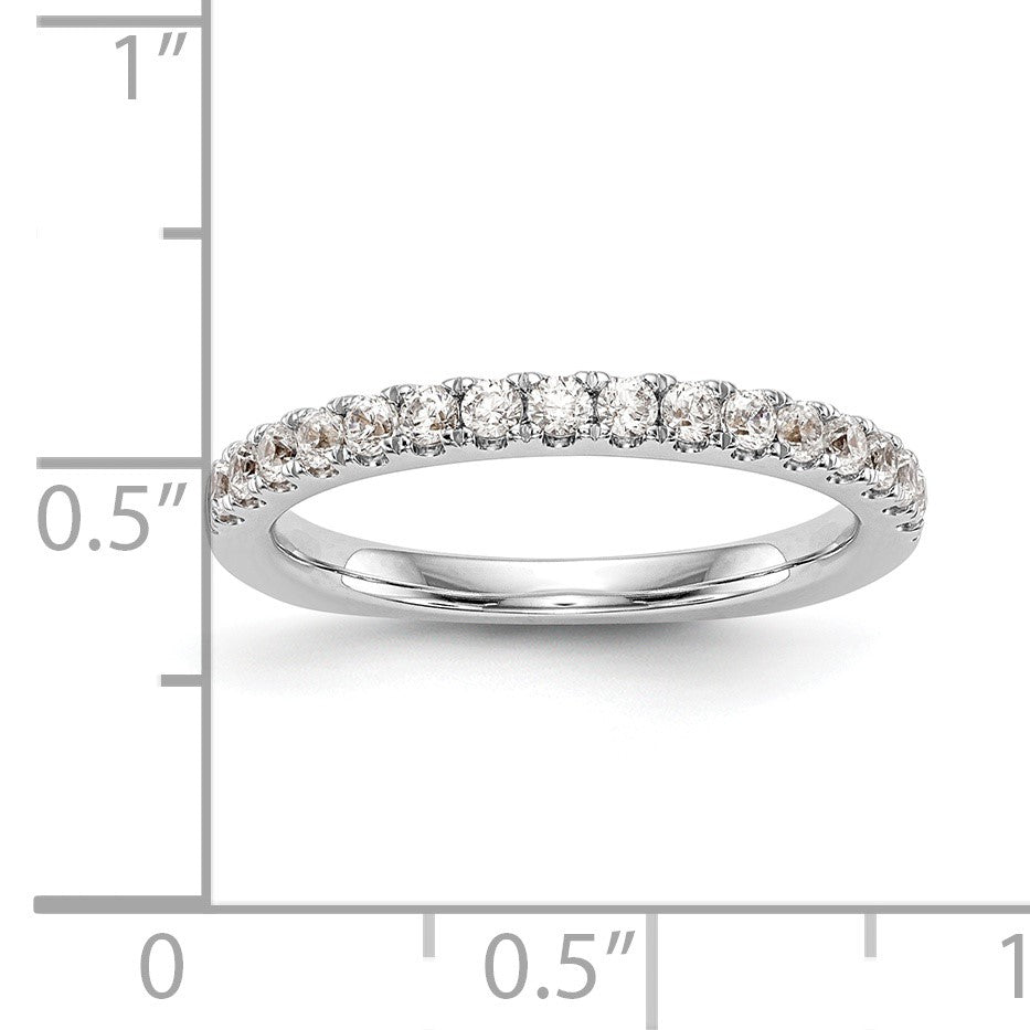 Trauring aus 14K Weißgold mit natürlichen Diamanten
