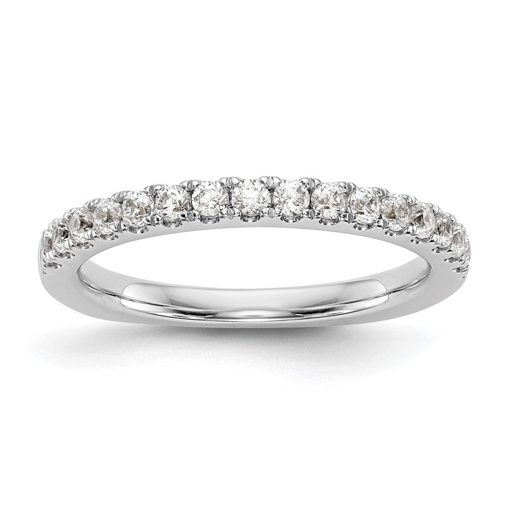 Trauring aus 14K Weißgold mit natürlichen Diamanten