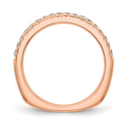 14K Roségold True Origin 3/8 Karat Im Labor Gezüchtet Diamant Vs D E F Ehering