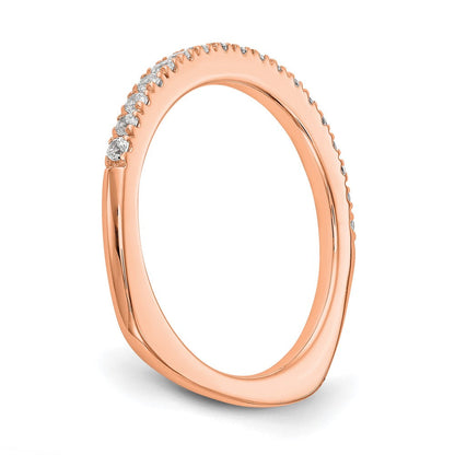 14K Roségold True Origin 3/8 Karat Im Labor Gezüchtet Diamant Vs D E F Ehering