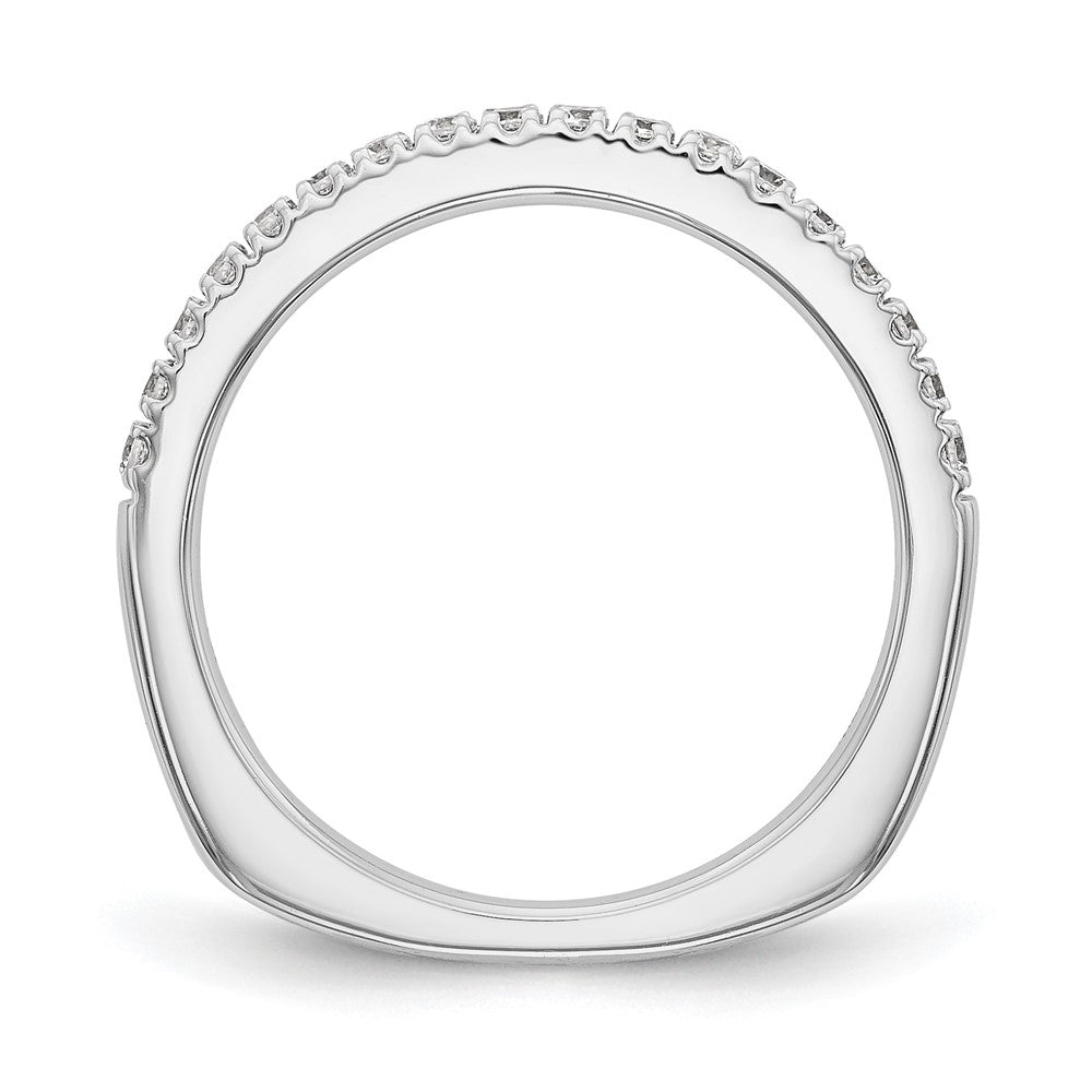 14K Weißgold Ehering mit natürlichen Diamanten