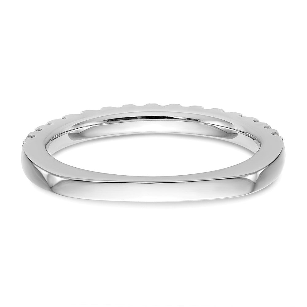 14K Weißgold Ehering mit natürlichen Diamanten