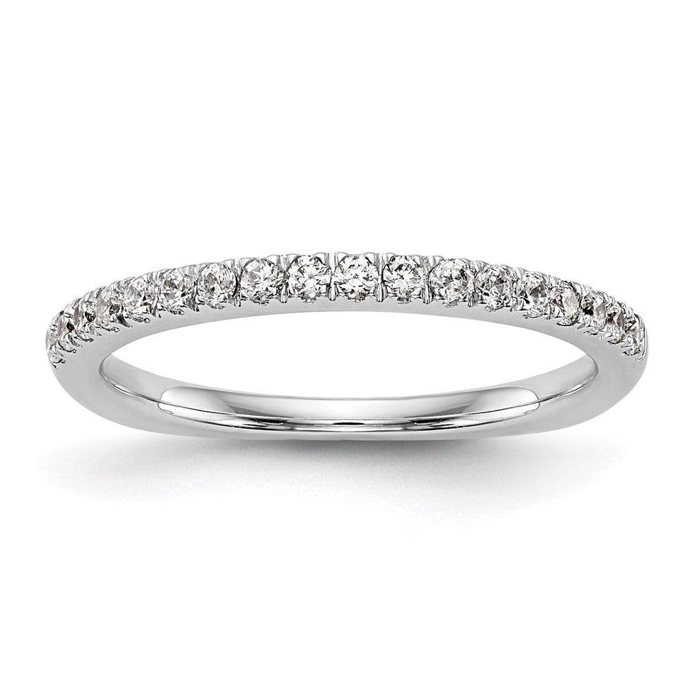 14K Weißgold Ehering mit natürlichen Diamanten