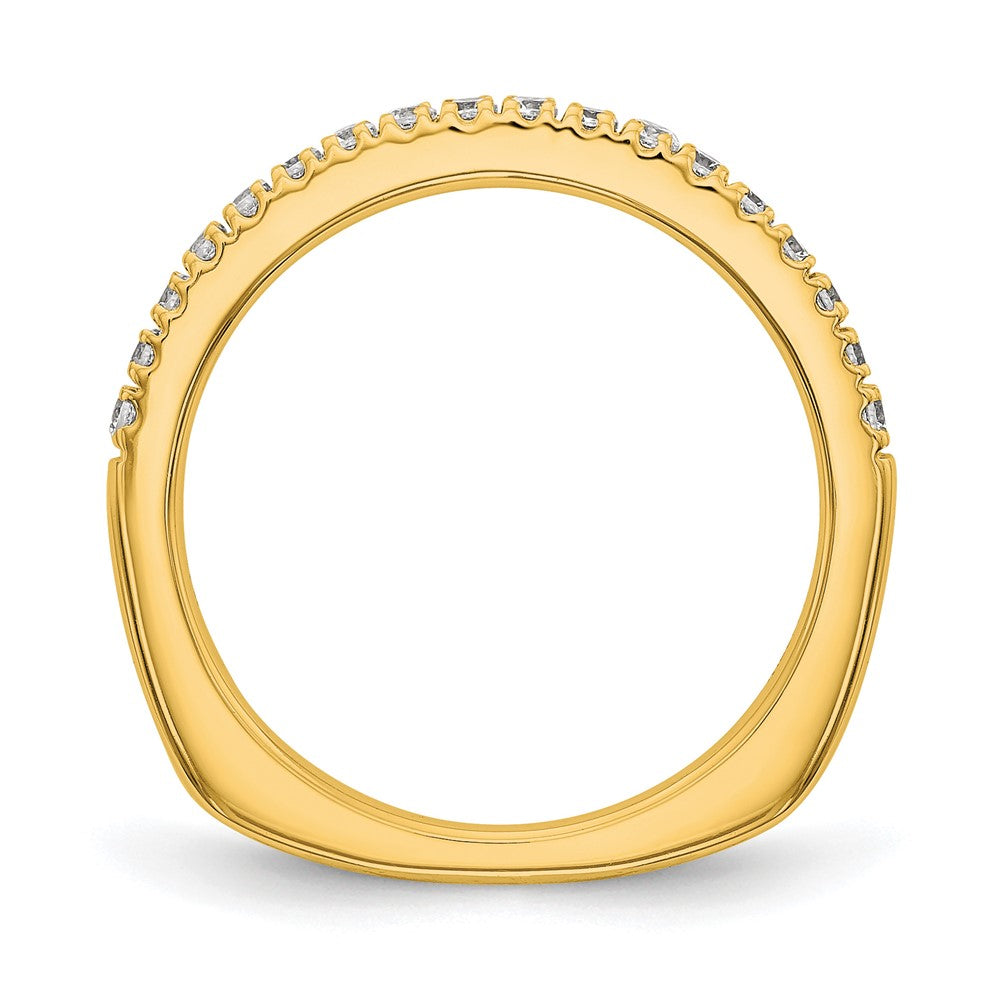 True Origin 14K Gelbgold 3/8 Karat Im Labor Gezüchtet Diamant Vs+ F+ Komplett Ehering Ring