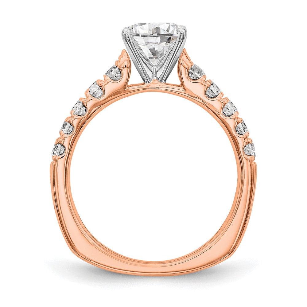 14K Roségold True Origin 1/2 Karat Im Labor Gezüchtet Diamant Vs D E F Halbfassung Stift Set Ring