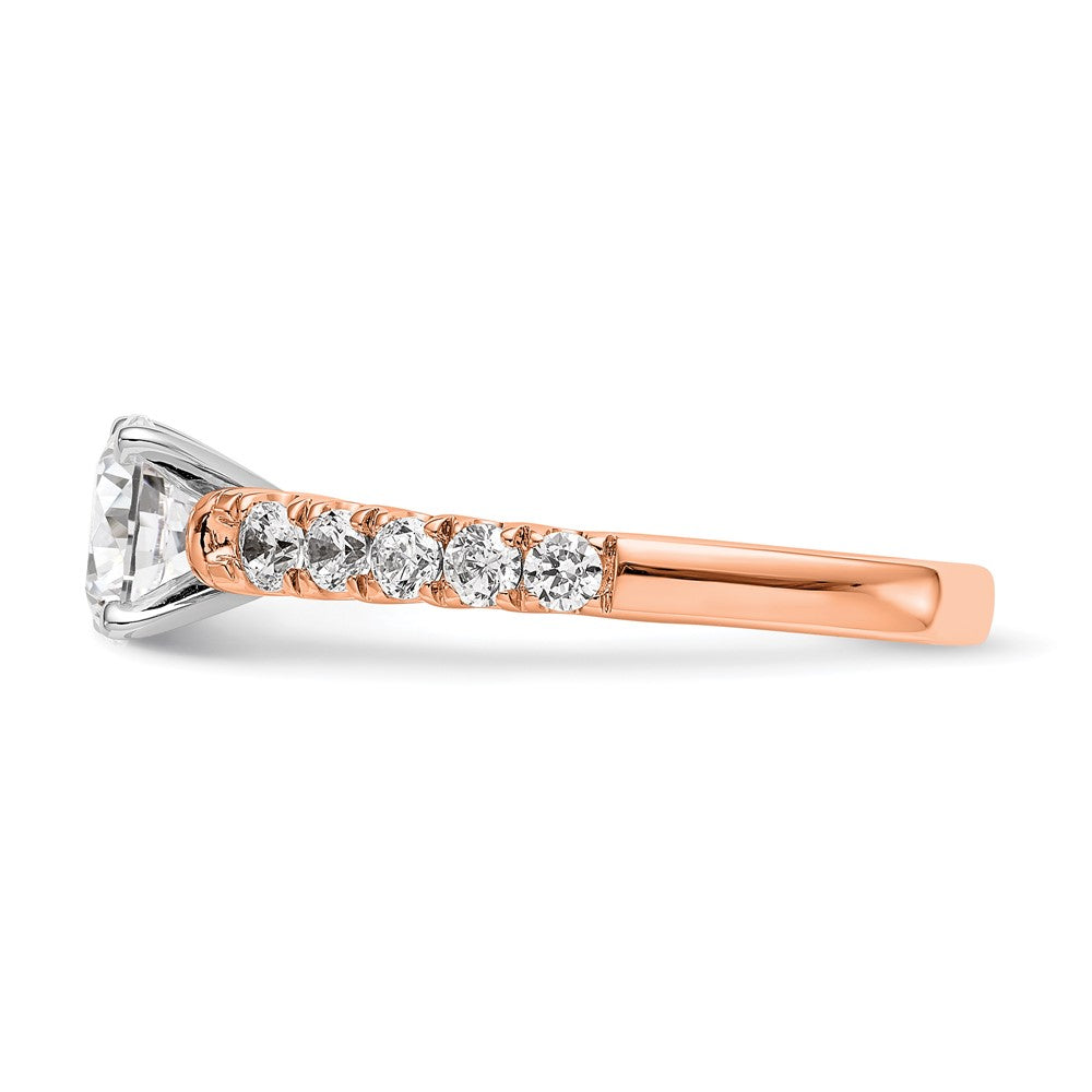 14K Roségold True Origin 1/2 Karat Im Labor Gezüchtet Diamant Vs D E F Halbfassung Stift Set Ring