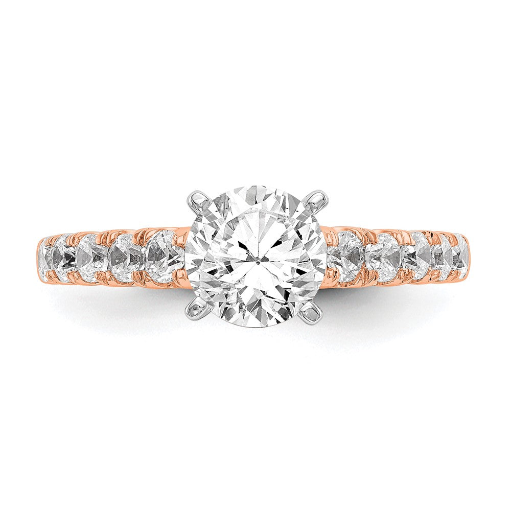 14K Roségold True Origin 1/2 Karat Im Labor Gezüchtet Diamant Vs D E F Halbfassung Stift Set Ring