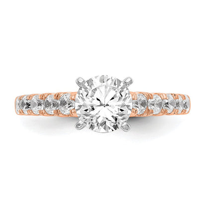 14K Roségold True Origin 1/2 Karat Im Labor Gezüchtet Diamant Vs D E F Halbfassung Stift Set Ring